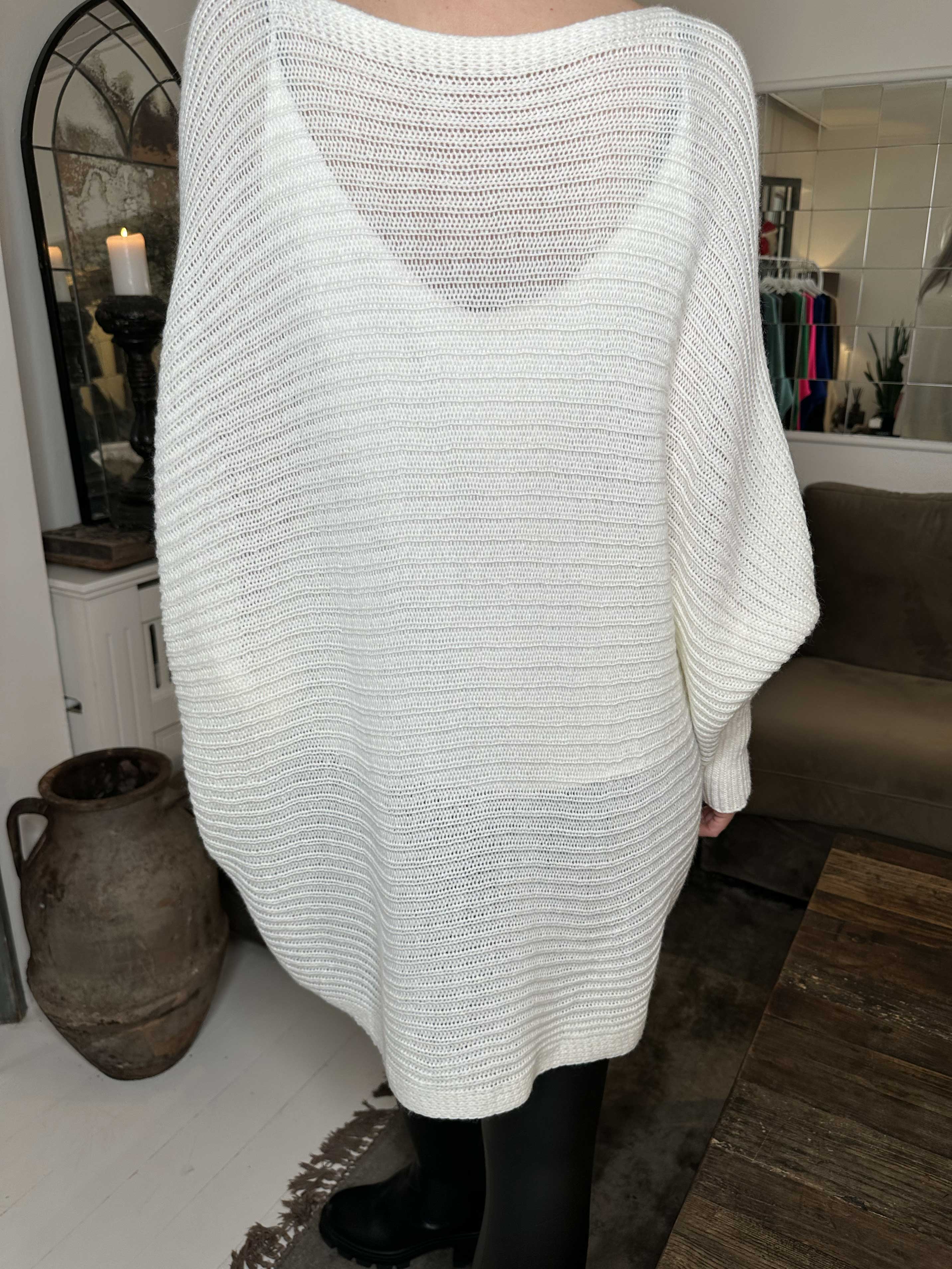 Gabbi - Oversized strik med flagermusærmer